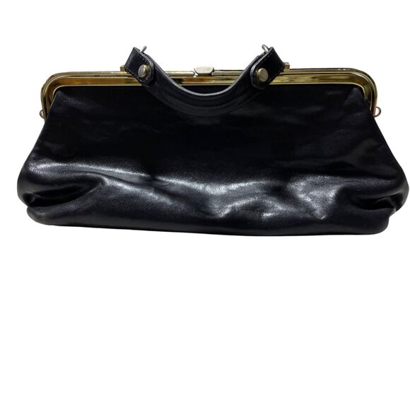 Oroton Leather Handbag Vintage Classic Minor Wear on Brass and Lining See Pics - Picture 7 of 10